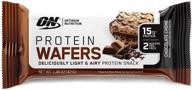 🍫 optimum nutrition high protein wafer bars - low sugar, low fat, low carb dessert chocolate bars, 13.29 oz, 9 count logo