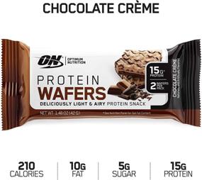 img 3 attached to 🍫 Optimum Nutrition High Protein Wafer Bars - Low Sugar, Low Fat, Low Carb Dessert Chocolate Bars, 13.29 Oz, 9 Count
