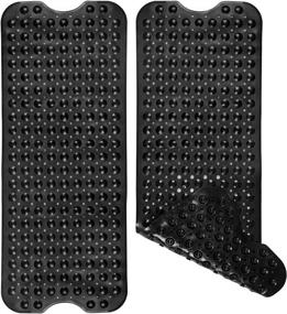 img 4 attached to 🛁 Foraineam 2 Pack Bathtub Shower Mat: Machine Washable, Extra Long Non-Slip Bath Tub Mats with Drain Holes and Suction Cups - BPA and Phthalate Free