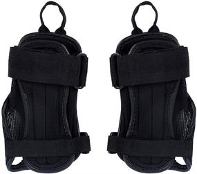 img 3 attached to 🛷 LALATECH Skating Wrist Guards with Impact Protection - Fitted Brace for Snowboarding, Skating, Street Racing, Motocross, Mountain Biking, and Weightlifting Support
