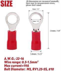 img 3 attached to 🔌 Hilitchi Insulated Connectors for Industrial Electrical Terminals