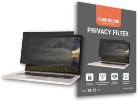 img 4 attached to 🔒 Four Guard 14.0 Inch Privacy Screen Filter - Blue Light Reduction, Anti Glare, Anti Scratch Protector Film