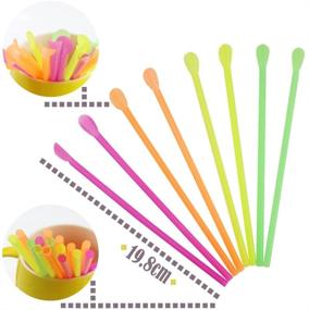 img 2 attached to DEEBF Sno Cone Straws Disposable Plastic