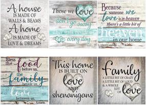 img 4 attached to 🖼️ XPCARE 6 Pack Full Drill 5D Diamond Painting Kits - Round Acrylic Embroidery Cross Stitch for Home Wall Decor of Family Love (Canvas 12X12In)