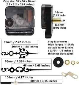 img 3 attached to ⏰ Youngtown 12888 High Torque Clock Replacement Movement - Black Hands, 1/2 Inch Max Dial Thickness, 59/64 Inch Shaft Length