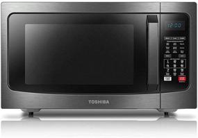 img 4 attached to 🍲 Toshiba EC042A5C-BS Countertop Microwave Oven with Convection: Smart Sensor, LCD Display, 1.5 CU.FT, Black Stainless Steel