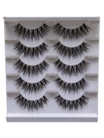 img 2 attached to 👁️ Natural Wispies: Handmade Reusable False Eyelashes, Super Soft 100% Human Hair Lashes (102) - Elevate Your Look