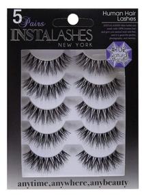 img 4 attached to 👁️ Natural Wispies: Handmade Reusable False Eyelashes, Super Soft 100% Human Hair Lashes (102) - Elevate Your Look