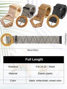 img 3 attached to Pieces Elastic Stretch Skinny Wooden Women's Accessories