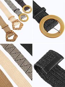 img 2 attached to Pieces Elastic Stretch Skinny Wooden Women's Accessories