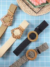 img 1 attached to Pieces Elastic Stretch Skinny Wooden Women's Accessories