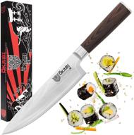 okami knives 8-inch japanese damascus stainless steel chef knife - high carbon sharp kitchen cutlery, lightweight & ergonomic gyuto logo