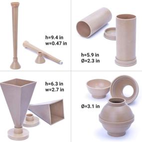 img 3 attached to 🕯️ Plastic Candle Making Molds Set – Taper, Pyramid, Cylinder, Sphere – 4 Different Shapes Included