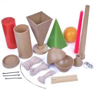 🕯️ plastic candle making molds set – taper, pyramid, cylinder, sphere – 4 different shapes included logo