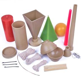 img 4 attached to 🕯️ Plastic Candle Making Molds Set – Taper, Pyramid, Cylinder, Sphere – 4 Different Shapes Included