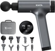 🔫 kiata massage gun deep tissue percussion muscle massager with 10 attachments, portable electric handheld gun massage for pain relief, back, shoulder, leg, 6 speeds – ideal for women, men, athletes, and relaxation logo