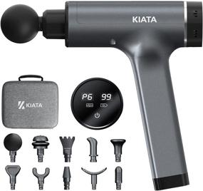 img 4 attached to 🔫 KIATA Massage Gun Deep Tissue Percussion Muscle Massager with 10 Attachments, Portable Electric Handheld Gun Massage for Pain Relief, Back, Shoulder, Leg, 6 Speeds – Ideal for Women, Men, Athletes, and Relaxation