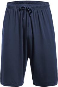img 4 attached to 🩳 Latuza Pajama Shorts for Men - Black Sleepwear & Lounge Bottoms