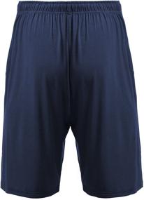 img 3 attached to 🩳 Latuza Pajama Shorts for Men - Black Sleepwear & Lounge Bottoms