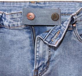 img 1 attached to Нажмите кнопку-расширитель пояса для джинс и юбок ZEFFKA - удобные металлические кнопки (4 шт) различных цветов.