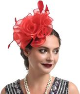 🌺 fascinator organza flower derby headwear women's accessories: elevate your style for special occasions logo