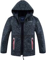 🧒 kids m2c hooded fleece-lined waterproof windbreaker jacket for active play logo