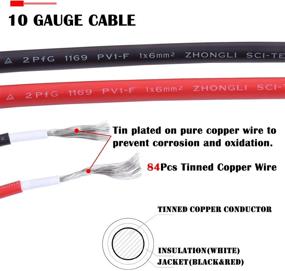 img 2 attached to 🔌 iGreely 10FT 10AWG Solar Panel Extension Cable with Female and Male Connectors
