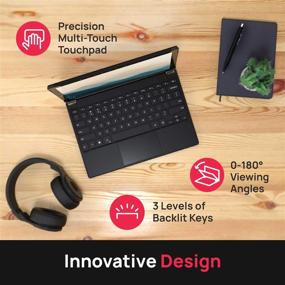 img 2 attached to 🔌 Brydge 12.3 Pro+ Wireless Keyboard with Precision Touchpad - Compatible with Microsoft Surface 7, 6, 5 &amp; 4 - Designed for Surface - Black