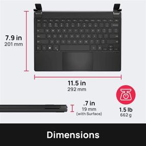 img 1 attached to 🔌 Brydge 12.3 Pro+ Wireless Keyboard with Precision Touchpad - Compatible with Microsoft Surface 7, 6, 5 &amp; 4 - Designed for Surface - Black