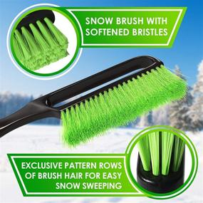 img 3 attached to Almadirect Snow Brush with Ice Scraper: The Ultimate Winter Snow Removal Tool for Car Auto Windows - No Scratch Soft Bristles & Foam Grip - Windshield Ice Remover