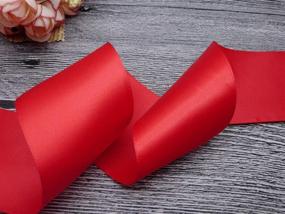 img 1 attached to 🎀 WB250-9 Double Sided Satin Ribbon Roll, 3/8"-2" Wide, 25 Yards - Silver, Red, Royal Blue, Navy Blue, Purple, Vanilla - Perfect for Crafts, Gift Wrapping, and Decor!