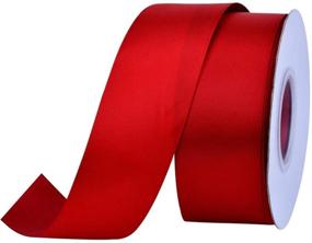 img 3 attached to 🎀 WB250-9 Double Sided Satin Ribbon Roll, 3/8"-2" Wide, 25 Yards - Silver, Red, Royal Blue, Navy Blue, Purple, Vanilla - Perfect for Crafts, Gift Wrapping, and Decor!