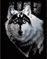 🐉 набор искусства гравировки фольгой "серебряный драконовый волк" - 8 на 10 дюймов от royal brush логотип
