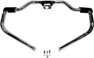 🏍️ chrome mustache engine guard highway bar crash bars for harley davidson softail: ref# 49000140, fit for 2018-2021 fat boy, street bob, breakout, deluxe, low rider s, slim, sport glide, heritage classic, with rubber foot rests logo