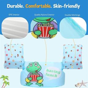 img 3 attached to 🏊 HeySplash Swim Life Jacket Vest for Kids | Floatation Sleeves Swim Aid for 20-50 lbs Toddlers and Children