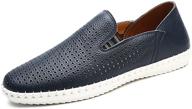 👞 men's mitvr leather fashion loafers: stylish slip-ons for walking logo
