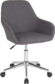 img 3 attached to Dark Gray Fabric Mid-Back Chair: Flash Furniture Cortana for Home and Office