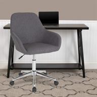 dark gray fabric mid-back chair: flash furniture cortana for home and office логотип