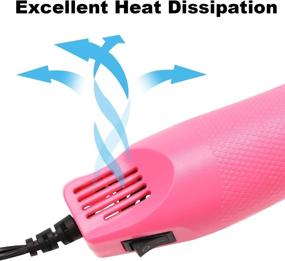 img 1 attached to 🔥 Mini Heat Gun-Paint Dryer Hot Air Blower for Crafts and DIY Projects (Pink)