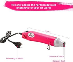 img 2 attached to 🔥 Mini Heat Gun-Paint Dryer Hot Air Blower for Crafts and DIY Projects (Pink)