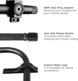 img 1 attached to 📸 DF DIGITALFOTO Handheld Ring Grip - Dual Handlebar Ring with Gear Adapter for ZHIYUN Crane 3S Stabilizer/Ronin S Gimbal & More