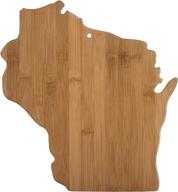 🧀 wisconsin state shaped cutting board by totally bamboo logo