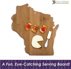 img 3 attached to 🧀 Wisconsin State Shaped Cutting Board by Totally Bamboo