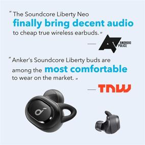 img 3 attached to Настоящие беспроводные наушники Anker Soundcore Liberty Neo с улучшенными басами, защитой от воды IPX7, надежной посадкой, гарнитурой Bluetooth 5, стереозвонками, шумоизоляцией, мгновенной парой, спортивным изданием (синий).