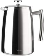 ☕️ secura 50-ounce stainless steel insulated coffee press with extra screen - french press coffee maker logo