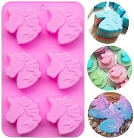 img 4 attached to 🦄 Palksky Unicorn Mold: High Quality 6-Cavity Silicone Soap & Bath Bomb Mold for Versatile Desserts & Crafts