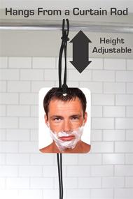 img 2 attached to Mirror On A Rope Reflect Shower Mirror - Medium Sized, Shatterproof. Eliminate Fog & Shadows. With Stainless Steel Hooks & Adjustable Rope.