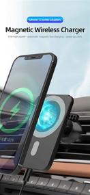 img 4 attached to 🚗 Magnetic Wireless Car Charger Mount: Fast Charging Car Phone Holder for iPhone 12 Pro Max Mini - Convenient and Efficient!