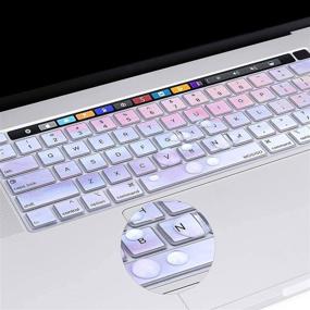 img 1 attached to Силиконовый чехол MOSISO для клавиатуры MacBook Pro 13 дюймов 2020 года A2338 M1 A2289 A2251 и MacBook Pro 16 дюймов 2020 года 2019 года A2141 с дисплеем Retina Touch ID - Цветные облака