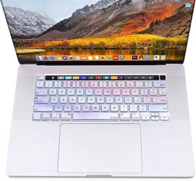 img 3 attached to Силиконовый чехол MOSISO для клавиатуры MacBook Pro 13 дюймов 2020 года A2338 M1 A2289 A2251 и MacBook Pro 16 дюймов 2020 года 2019 года A2141 с дисплеем Retina Touch ID - Цветные облака